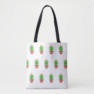 Lil Cactus Süß Cartoon Sukkulenten-Muster Tasche