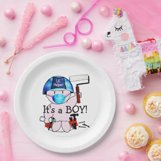 Lil' Carpenter - Baby Boy Pappteller (Party)