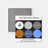 Lil' Chick Pet Sitters, Versicherte & BondedPSI Ac Magnet (Vorderseite/Rückseite)