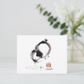 Lil Chick, Sumi-e von Andrea Erickson Postkarte (Stehend Vorderseite)