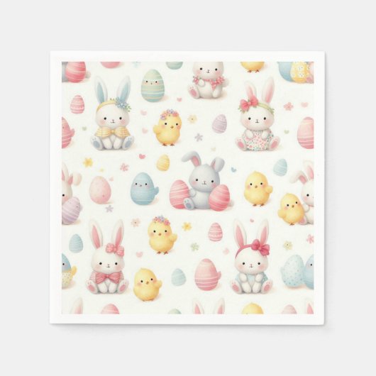 Lil Chicks & Bunny's Serviette (Vorderseite)