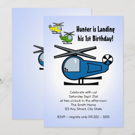 Lil' Chopper Einladung (Vorne/Hinten)