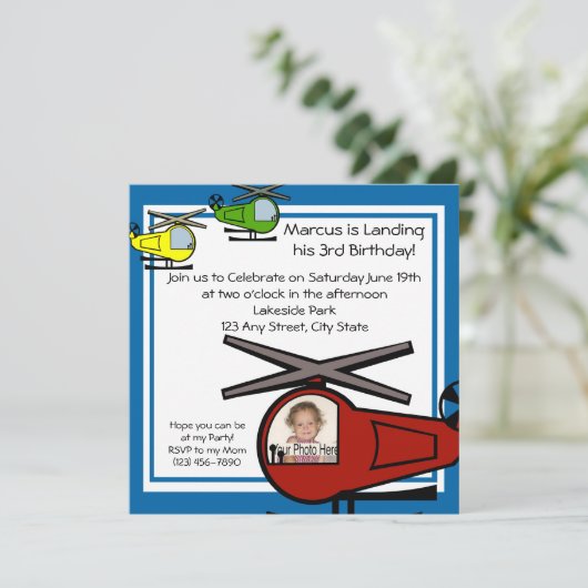 Lil' Chopper Einladung (Stehend Vorderseite)