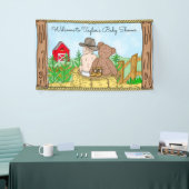 Lil' Cowboy and Teddy Bear Baby Shower Banner (Messeveranstaltung)