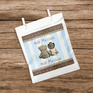 Lil Cowboy-Baby-und Teddybär-Babyparty Geschenktütchen