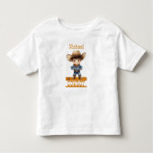 Li'l Cowboy Big Hat bootet Western Ihr Kinder Name Kleinkind T-shirt (Vorderseite)