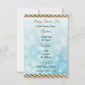 Lil' Cowboy Boy Country and Western Babydusche Einladung (Rückseite)