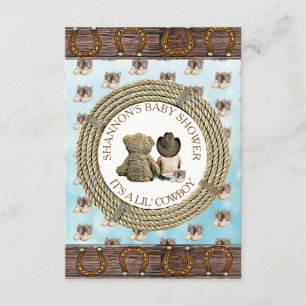 Lil' Cowboy Boy Country and Western Babydusche Einladung
