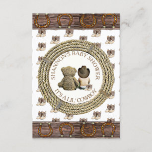 Lil' Cowboy Country und Western Babydusche Einladung