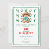 Lil Cowboy Gingerbrett Weihnachten Jedes Alter Geb Einladung (Vorderseite)