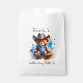 Lil' Cowboy Teddy Bear Boy's Baby Shower Geschenktütchen (Vorderseite)