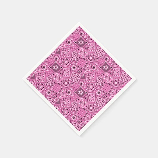 Lil' Cowgirl Babydusche Pink Bandanna Napkins Serviette (Ecke)