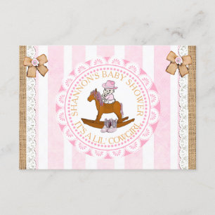 Lil' Cowgirl Country and Western Baby Shower Einladung
