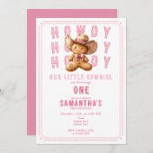 Lil Cowgirl Gingerbrett Weihnachten Jedes Alter Ge Einladung (Vorne/Hinten)