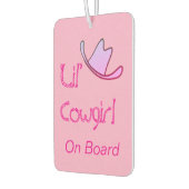 Lil' Cowgirl On Board Western Baby Autolufterfrischer (Links)