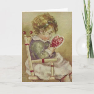 'Lil Darling' Vintage Valentinkarte Feiertagskarte