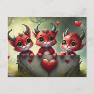 Lil Devil's Valentines Postkarte