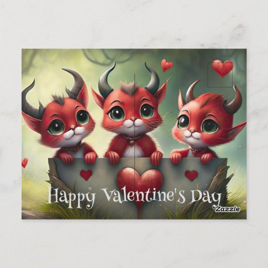 Lil Devil's Valentines Postkarte (Rückseite)