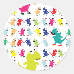 Lil Dino Lizards Runder Aufkleber