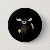 Lil Doom Moose - Funny Reaper Cartoon Button (Vorderseite)