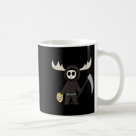 Lil Doom Moose - Funny Reaper Cartoon  Kaffeetasse (Rechts)