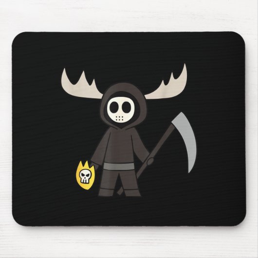 Lil Doom Moose - Funny Reaper Cartoon Mousepad (Vorne)