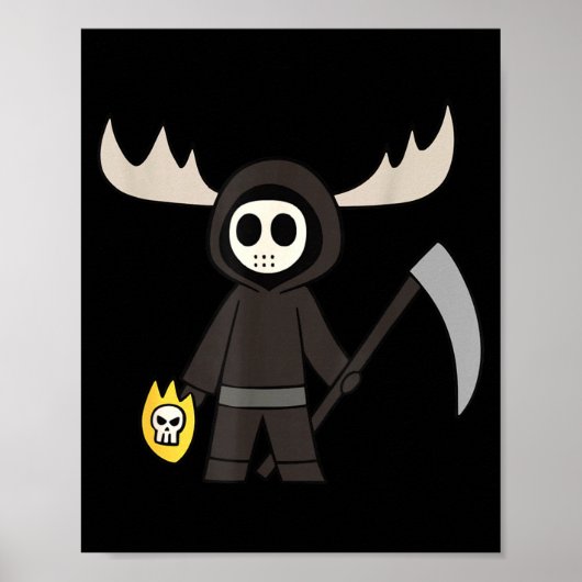 Lil Doom Moose - Funny Reaper Cartoon Poster (Vorne)