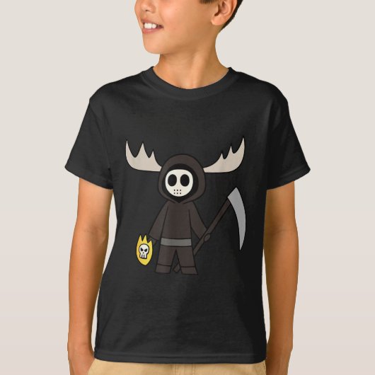 Lil Doom Moose - Funny Reaper Cartoon T-Shirt (Vorderseite)