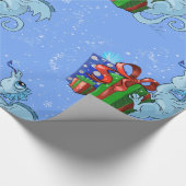 lil Drache-Schneeflocke Geschenkpapier (Ecke)
