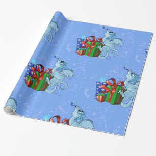 lil Drache-Schneeflocke Geschenkpapier