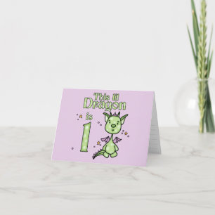 Lil Dragon 1. Geburtstagskarte Einladen Einladung