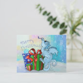 lil' Dragon Snowflake Feiertagspostkarte (Stehend Vorderseite)