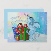 lil' Dragon Snowflake Feiertagspostkarte (Vorne/Hinten)