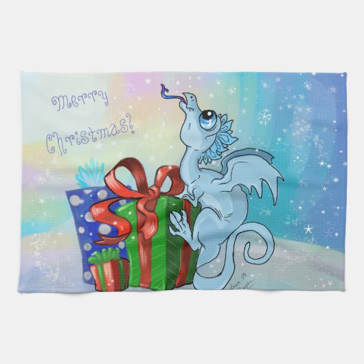 lil' Dragon Snowflake Geschirrtuch (Horizontal)