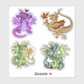 Lil Dragons Adorable Baby Dragon Designs Aufkleber (Blatt)