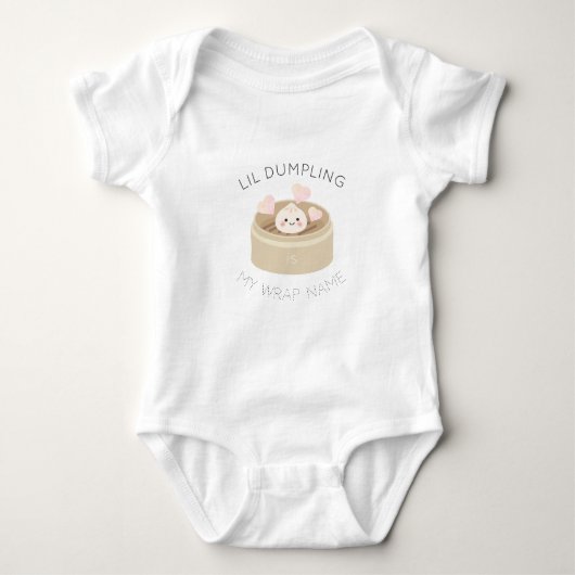 Lil Dumpling ist mein Wrap Name Baby Bodysuit Baby Strampler (Vorderseite)