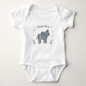 Lil Elephant Baby Bodysuit Baby Strampler (Vorderseite)