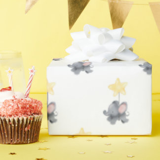 Lil' Elephant Star Wrapping Paper Geschenkpapier