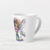 Lil' Fairy Be Happy Latte Tasse (Rechte Ecke)