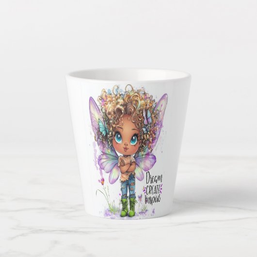 Lil' Fairy Dream Create Inspiriert Latte Tasse (Vorderseite)