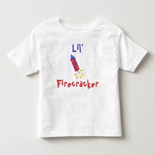 Lil' Firecracker 4. Juli Kleinkind T-shirt (Vorderseite)