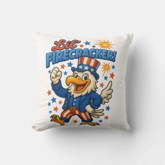 Lil’ Firecracker Freedom Classical Eagle Kissen (Vorderseite)