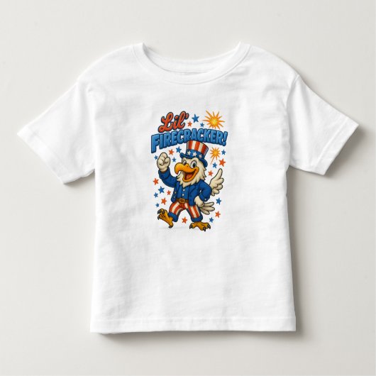 Lil’ Firecracker Freedom Classical Eagle Kleinkind T-shirt (Vorderseite)