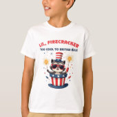 Lil' Firecracker Raccoon 4. Juli T-Shirt (Vorderseite)