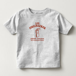 Lil Firecracker Vintager Cartoon 4. Juli Kinder Kleinkind T-shirt