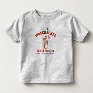Lil Firecracker | Vintager Cartoon 4. Juli Kinder Kleinkind T-shirt