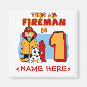 Lil Fireman 1. Geburtstag Magnet