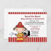 Lil Fireruck Baby Shower Einladung (Vorne/Hinten)