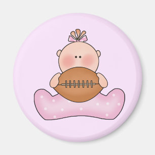 Lil Football Baby Girl Magnet