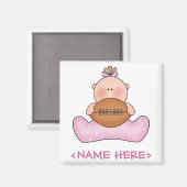 Lil Football Baby Girl Magnet (Vorderseite/Rückseite)